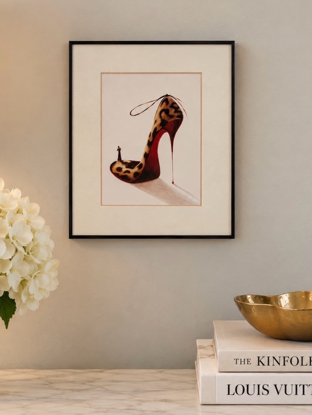 Inna Panasenko Stiletto Leopard High Heel Framed Art Print 8x10